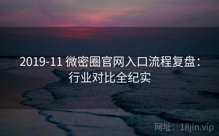 2019-11 微密圈官网入口流程复盘：行业对比全纪实