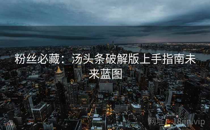 粉丝必藏：汤头条破解版上手指南未来蓝图