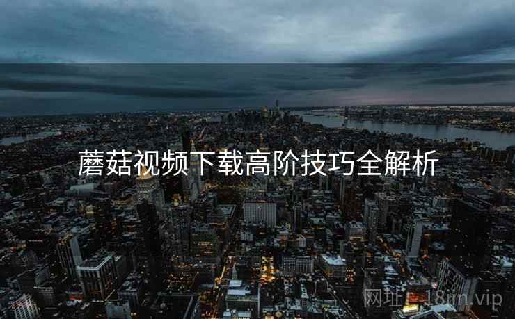 蘑菇视频下载高阶技巧全解析