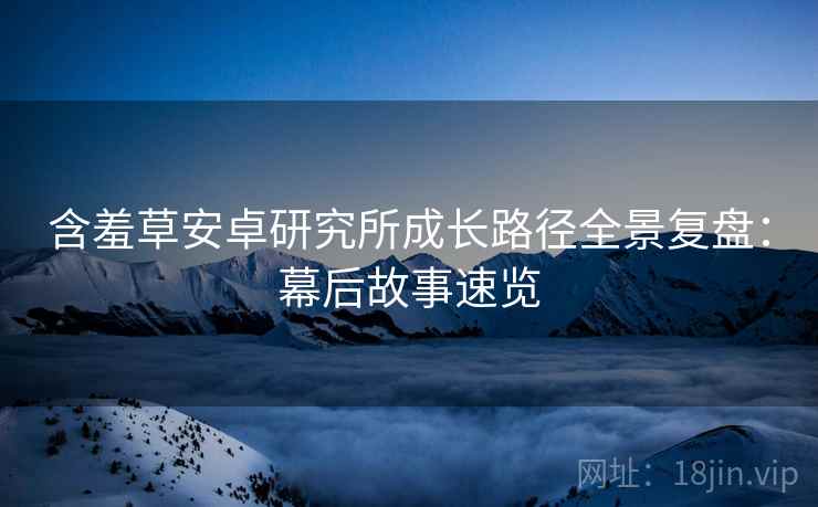 含羞草安卓研究所成长路径全景复盘：幕后故事速览